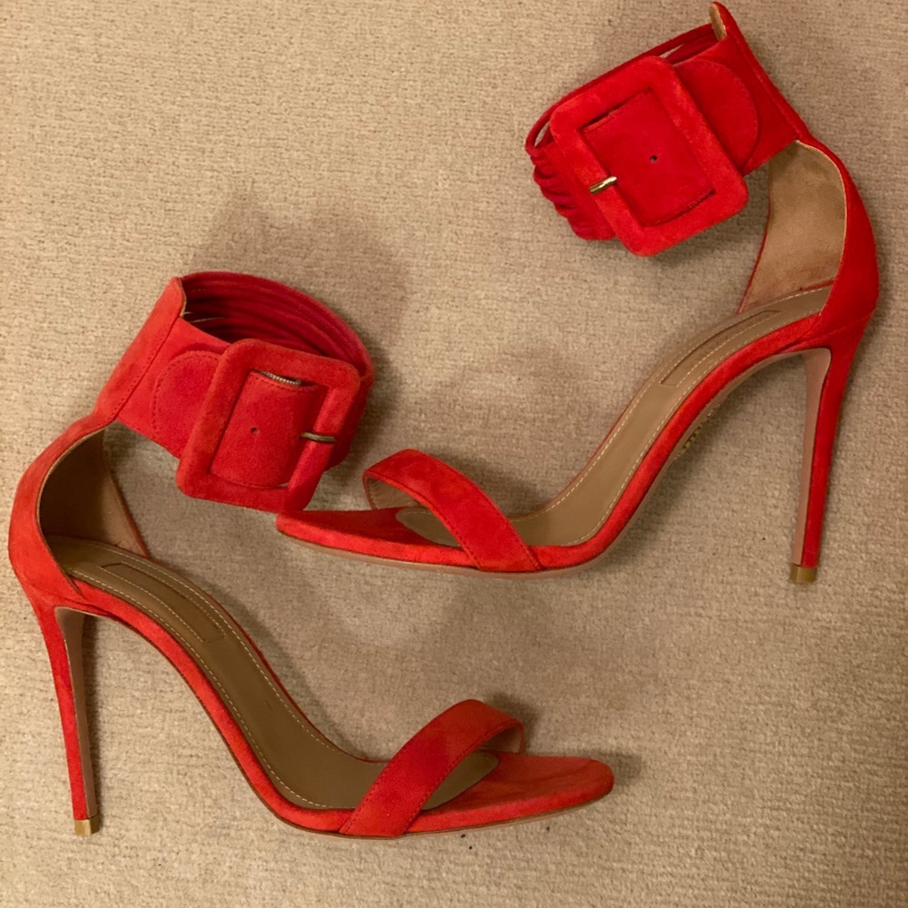 Brand new! Suede RED Aquazzura high heels!